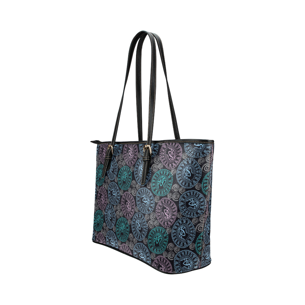 Eye of Horus Ethnic Pattern Leather Tote Bag