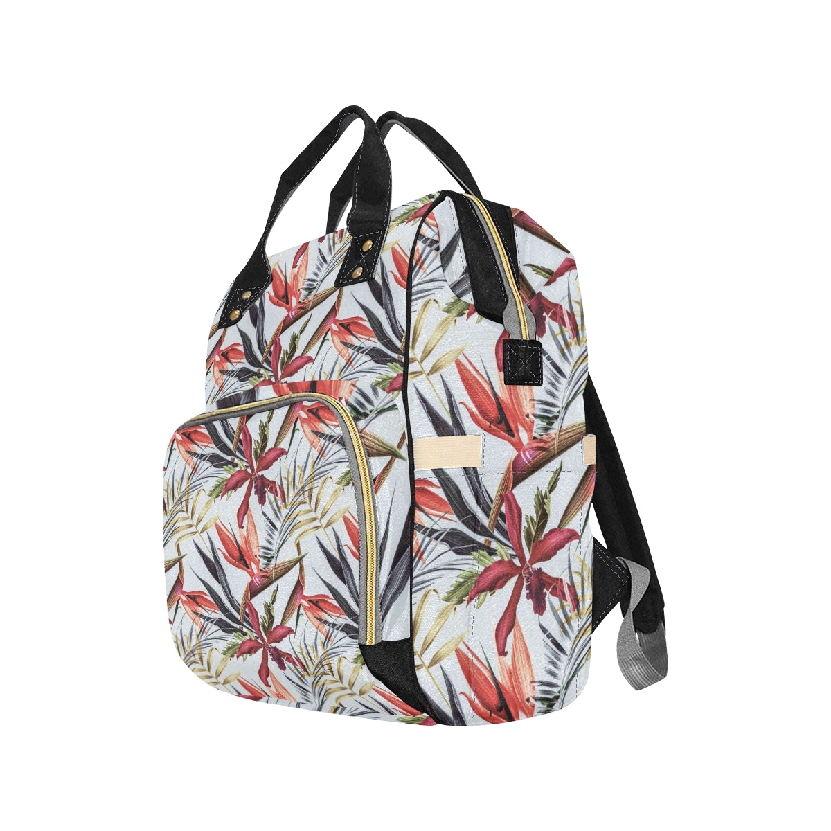 Tropical Flower Pattern Print Design TF021 Diaper Bag Backpack