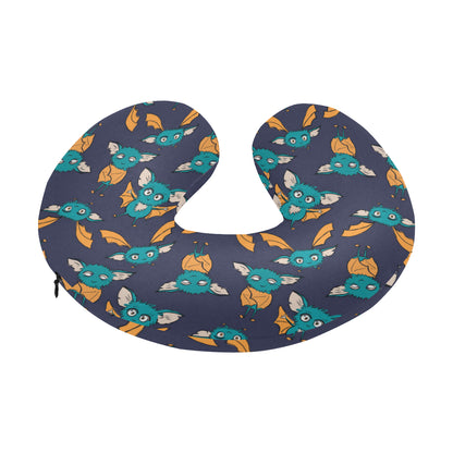 Bat Pattern Print Design 07 U-Shaped Travel Neck Pillow
