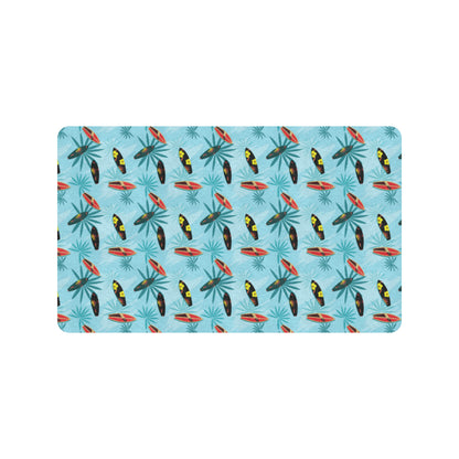Surfboard Themed Pattern Rubber Doormat