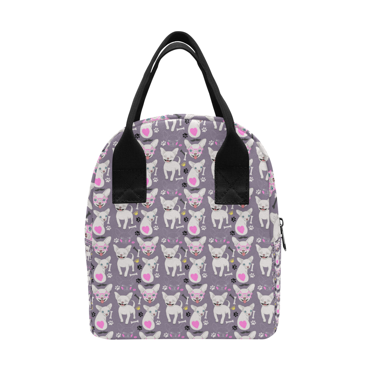 Chihuahua Happy Pattern Insulated Lunch Bag