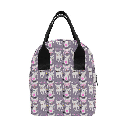Chihuahua Happy Pattern Insulated Lunch Bag