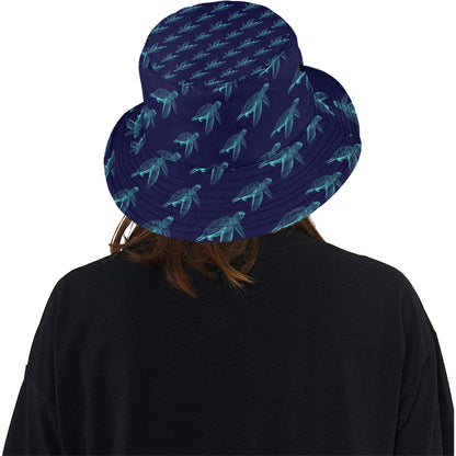 Sea Turtle Pattern Print Design T04 Unisex Bucket Hat