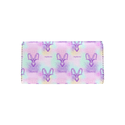Capricorn Zodiac Pattern Print Design 02 Women's Trifold Wallet