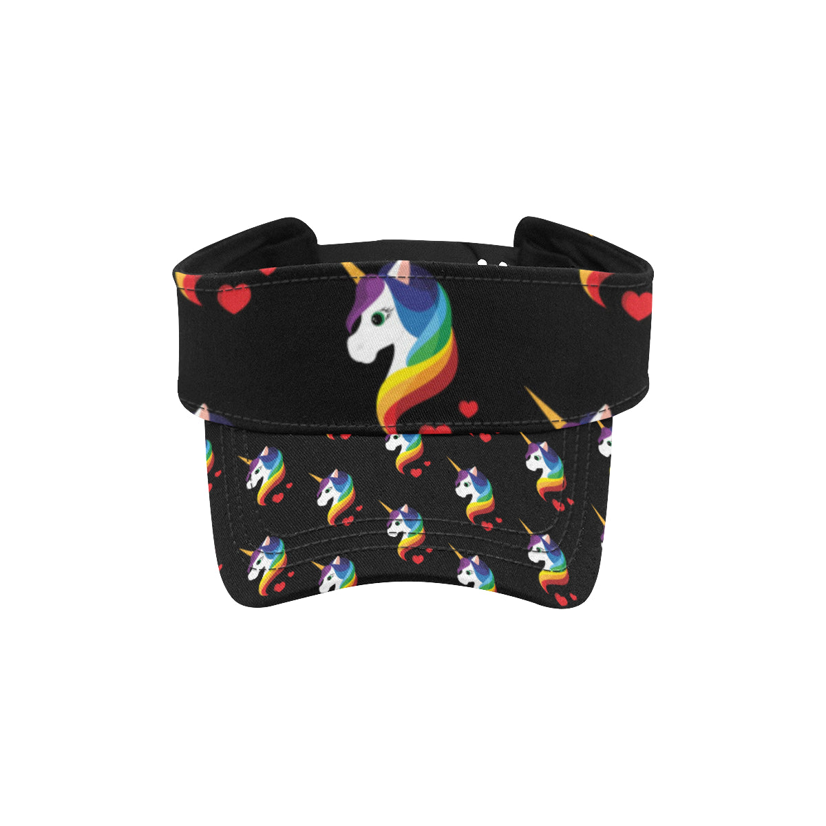 Rainbow Unicorn Pattern Print Design A03 Unisex Sun Visor
