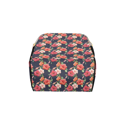 Tropical Flower Pattern Print Design TF020 Diaper Bag Backpack