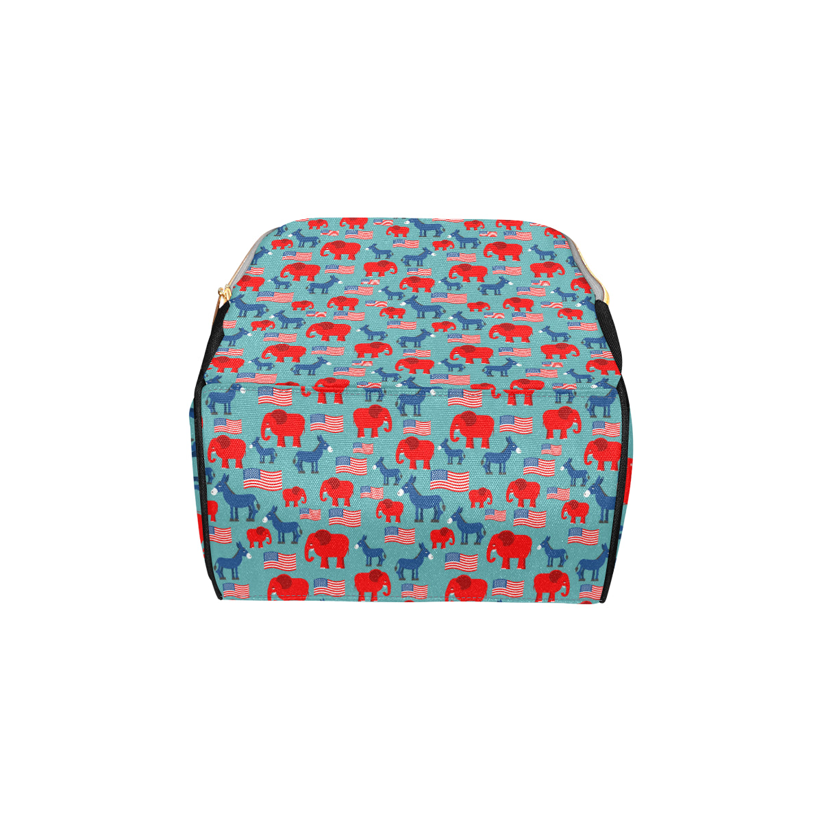 Donkey Red Elephant Pattern Print Design 03 Diaper Bag Backpack