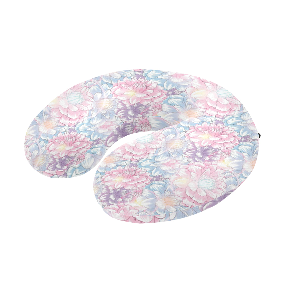 Dahlia Pattern Print Design 01 U-Shaped Travel Neck Pillow