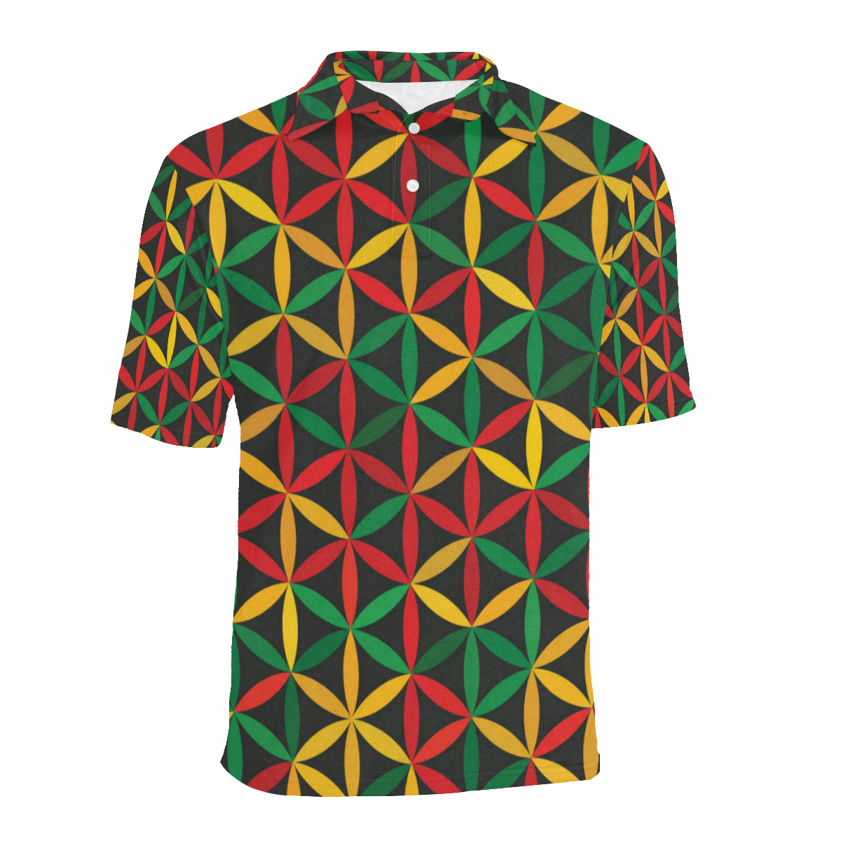 Rasta Pattern Print Design A04 Men Polo Shirt
