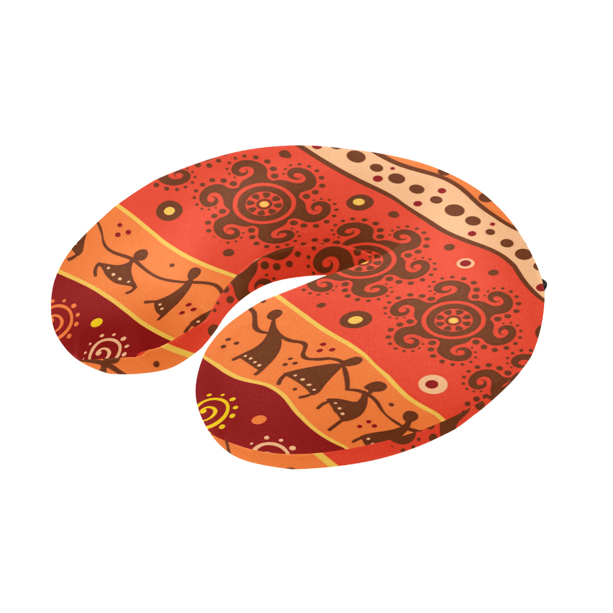 African Pattern Print Design 04 U-Shaped Travel Neck Pillow
