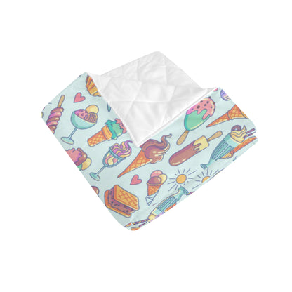 Ice Cream Pattern Print Design IC02 Premium Quilt