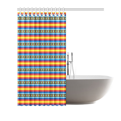 Mexican Blanket ZigZag Print Pattern Shower Curtain