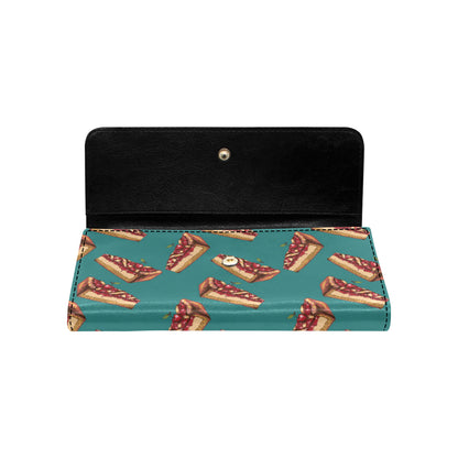 Cheesecake Cherry Pattern Print Design CK03 Women's Trifold Wallet