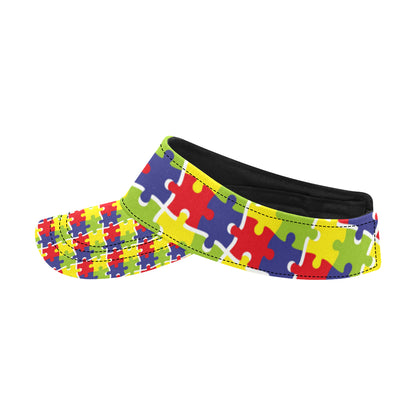 Autism Awareness Pattern Print Design 03 Unisex Sun Visor
