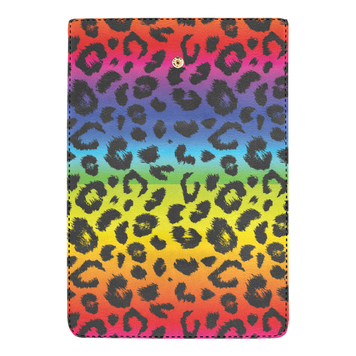Rainbow Leopard Pattern Print Design A01 Women's Trifold Wallet