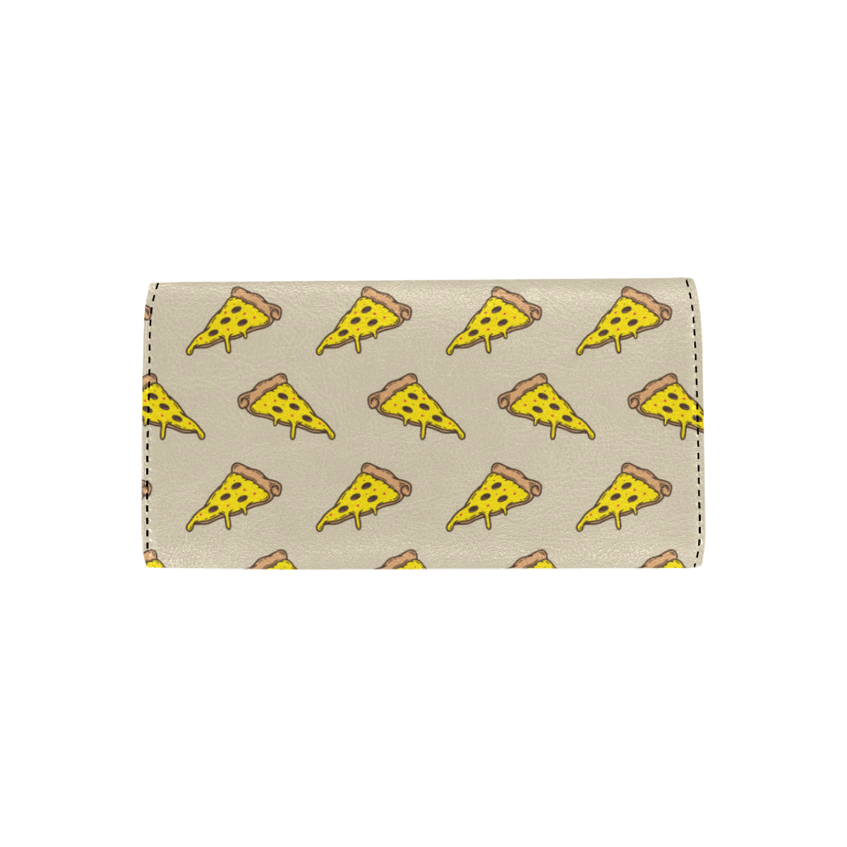 Pizza Pattern Print Design A04 Women's Trifold Wallet