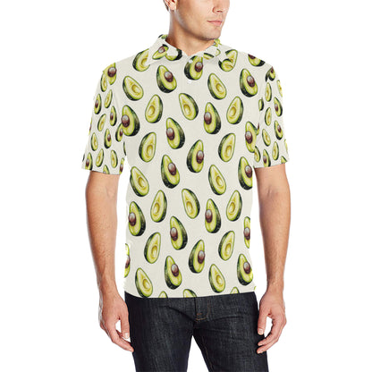 Avocado Pattern Print Design 01 Men Polo Shirt