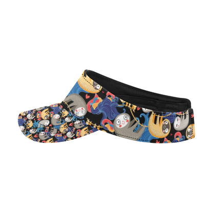 Sloth Cartoon Design Themed Print Unisex Sun Visor