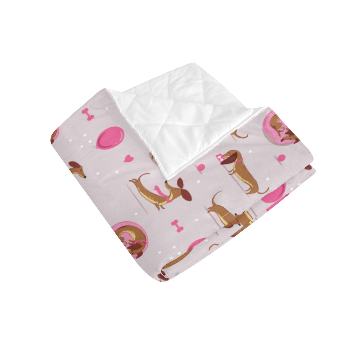 Dachshund Pattern Print Design 10 Premium Quilt