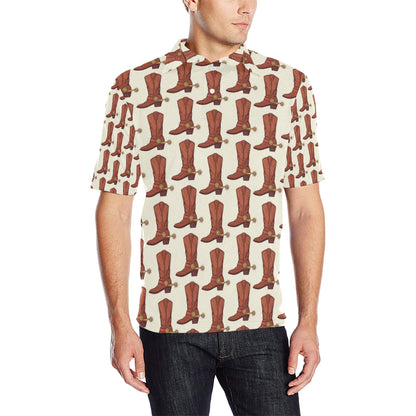 Cowboy Pattern Print Design 06 Men Polo Shirt