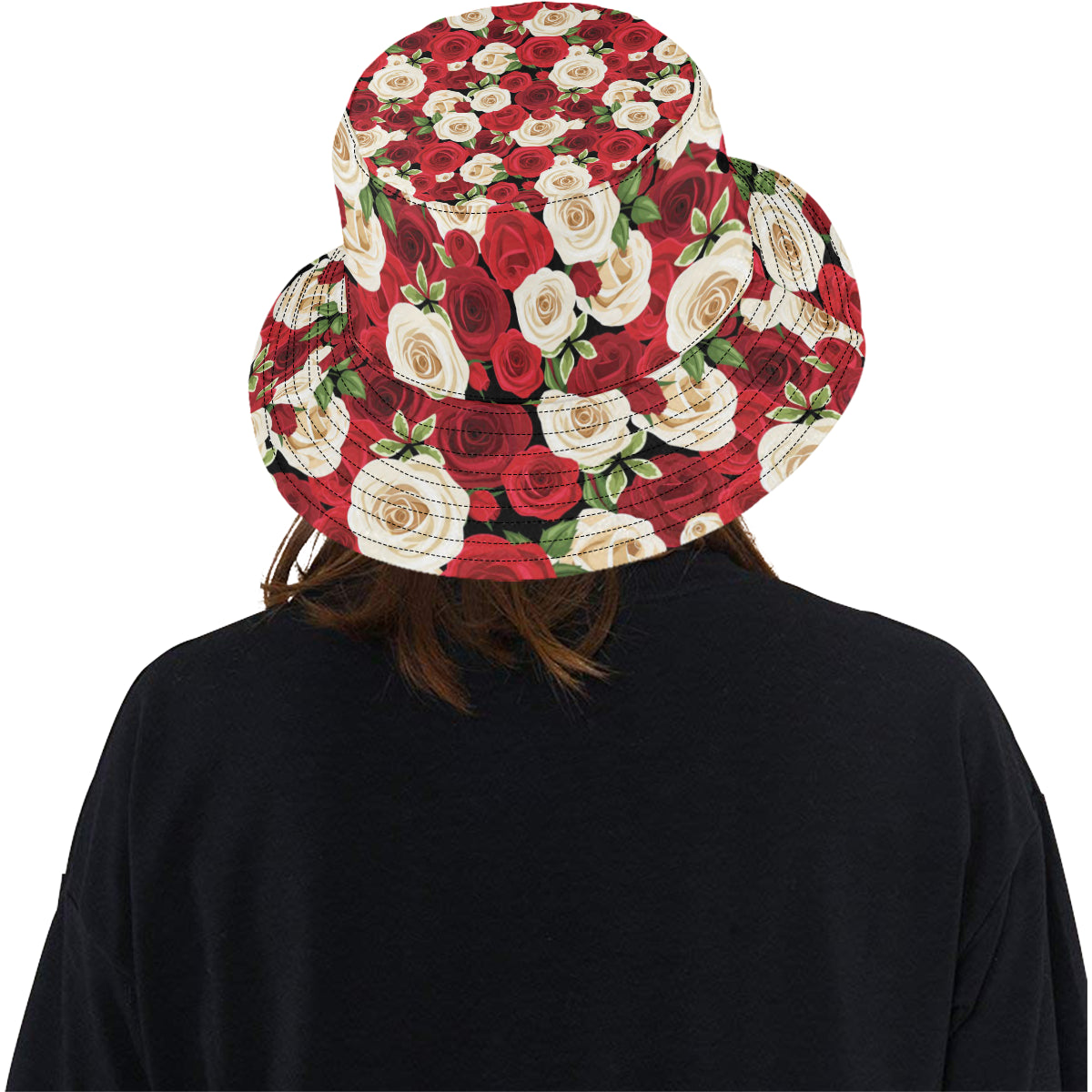 Rose Pattern Print Design RO06 Unisex Bucket Hat