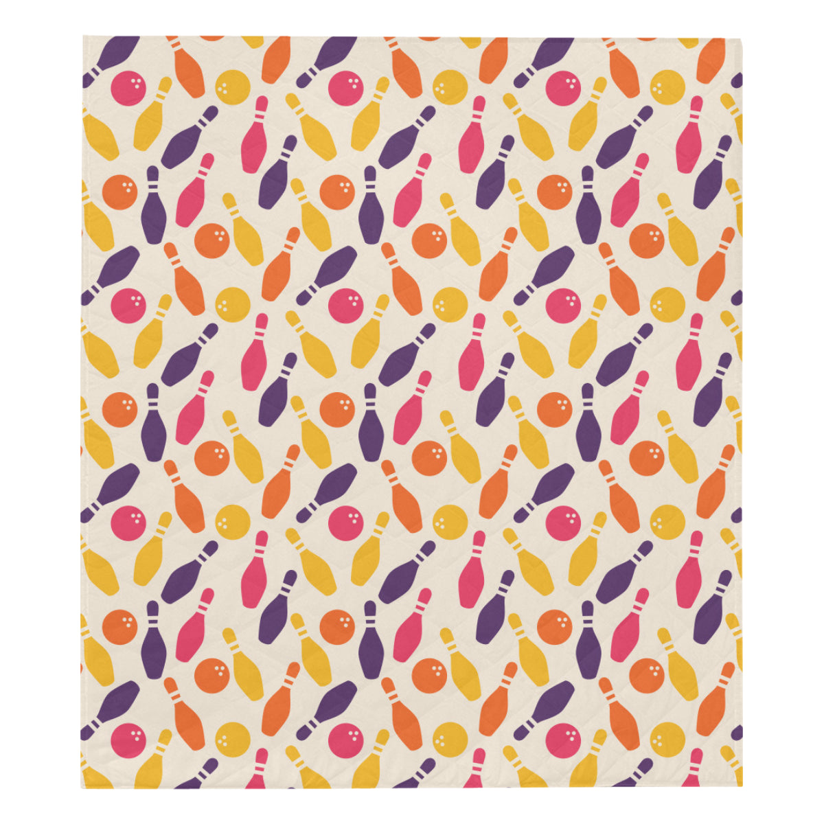 Bowling Pattern Print Design 06 Premium Quilt