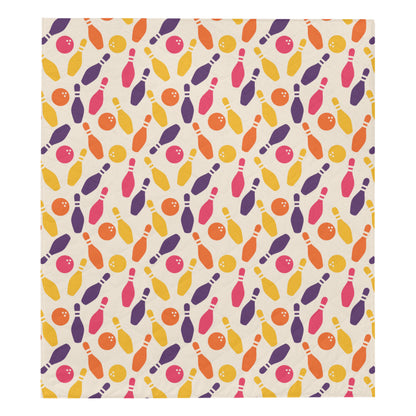 Bowling Pattern Print Design 06 Premium Quilt
