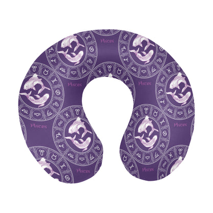 Pisces Pattern Print Design A02 U-Shaped Travel Neck Pillow