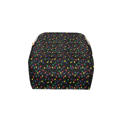 Christmas Light Pattern Print Design 04 Diaper Bag Backpack