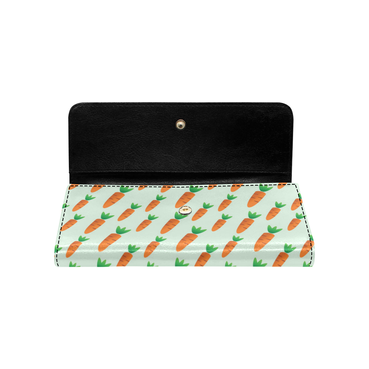 Carrot Pattern Print Design 05 Women's Trifold Wallet