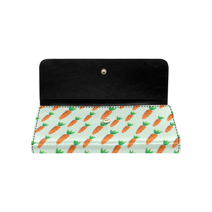Carrot Pattern Print Design 05 Women's Trifold Wallet