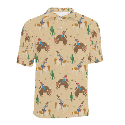 Rodeo Pattern Print Design A02 Men Polo Shirt