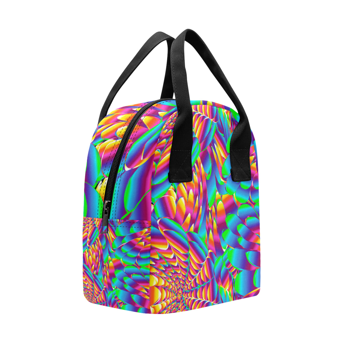 Psychedelic Trippy Pattern Insulated Lunch Bag