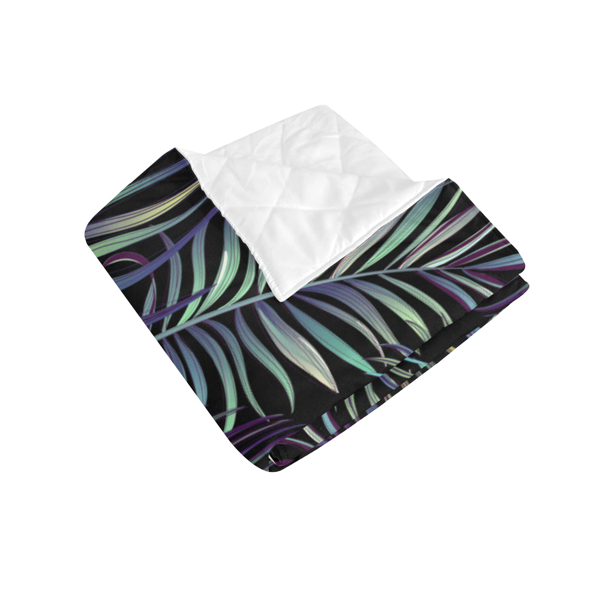 Tropical Palm Leaves Pattern Brightness Premium Quilt