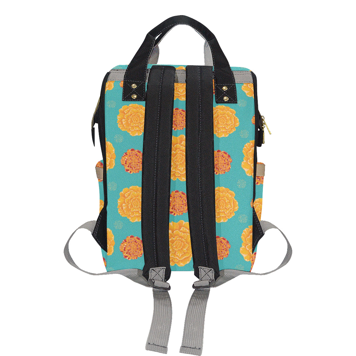 Marigold Pattern Print Design 02 Diaper Bag Backpack
