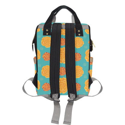 Marigold Pattern Print Design 02 Diaper Bag Backpack