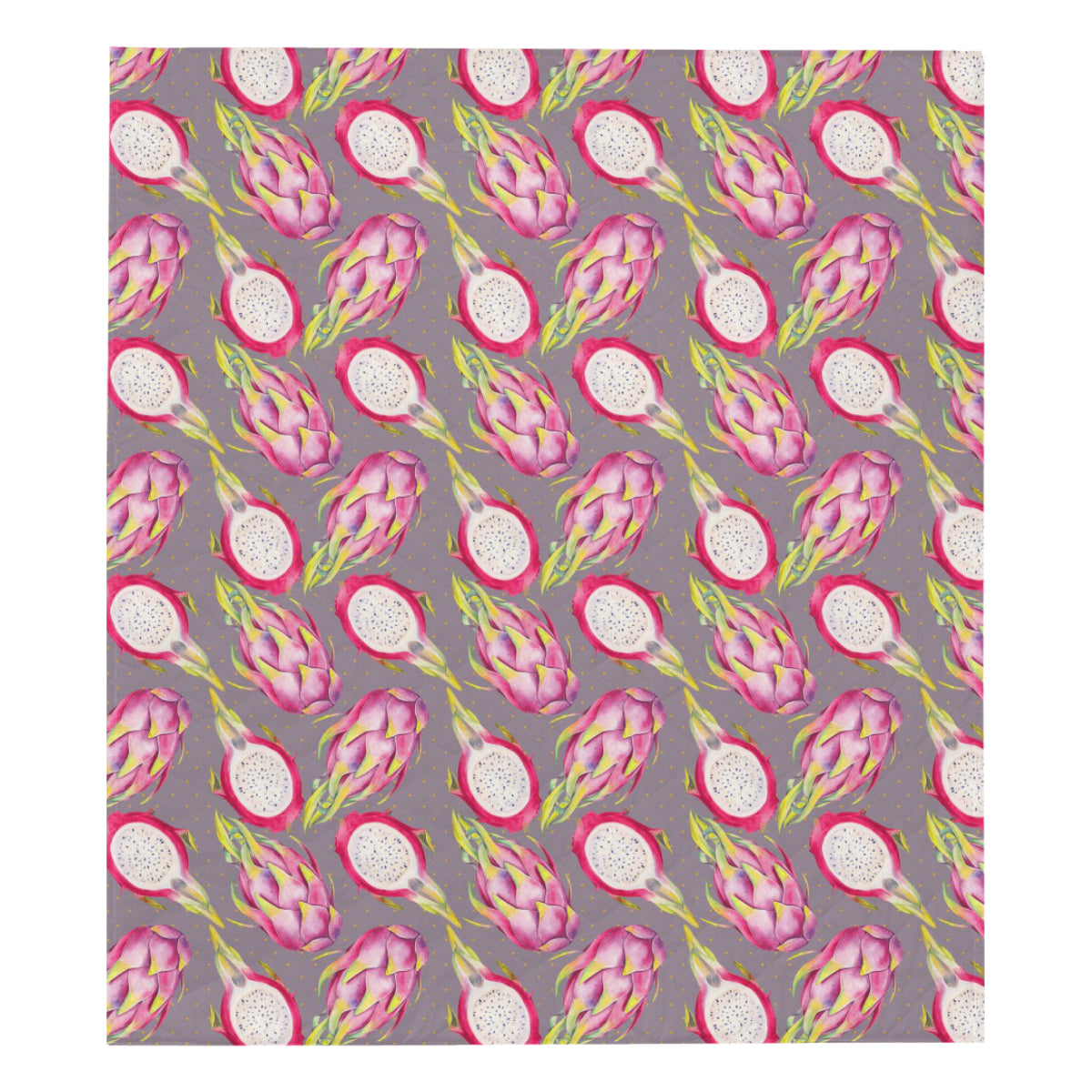 Dragonfruit Pattern Print Design DF03 Premium Quilt