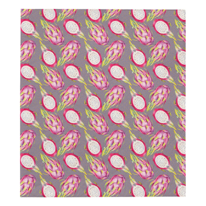 Dragonfruit Pattern Print Design DF03 Premium Quilt