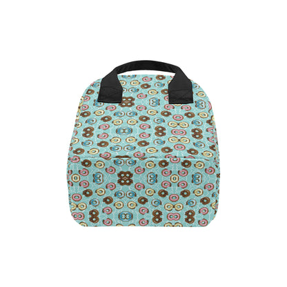 Emoji Donut Print Pattern Insulated Lunch Bag