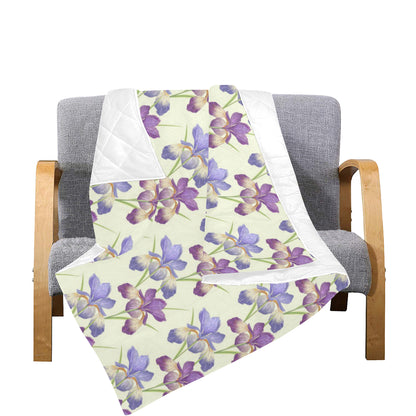 Iris Pattern Print Design IR08 Premium Quilt