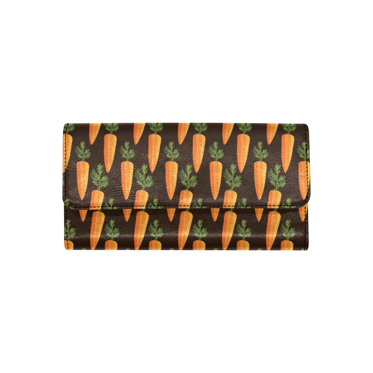 Carrot Pattern Print Design 06 Women's Trifold Wallet