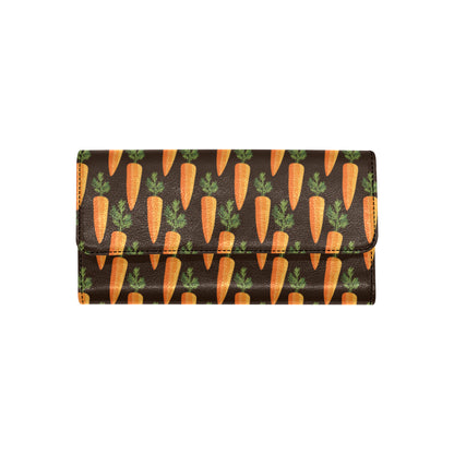 Carrot Pattern Print Design 06 Women's Trifold Wallet