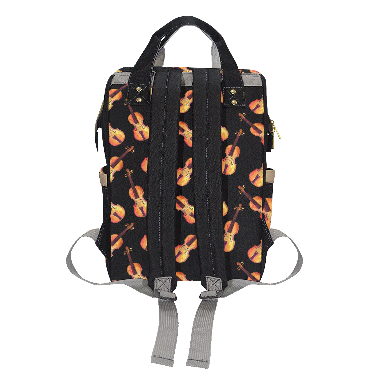 Violin Pattern Print Design 04 Diaper Bag Backpack