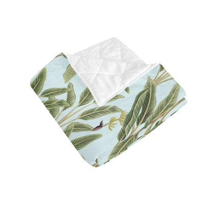 Banana Leaf Pattern Print Design BL03 Premium Quilt