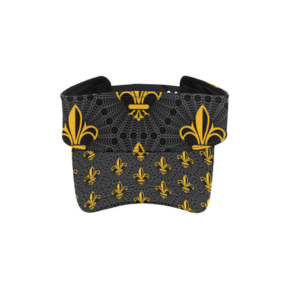 Fleur De Lis Gold Pattern Print Design 01 Unisex Sun Visor