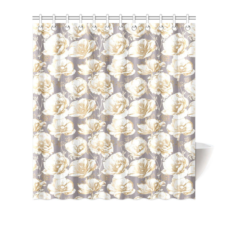 Anemone Pattern Print Design AM05 Shower Curtain