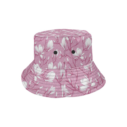 Magnolia Pattern Print Design MAG05 Unisex Bucket Hat