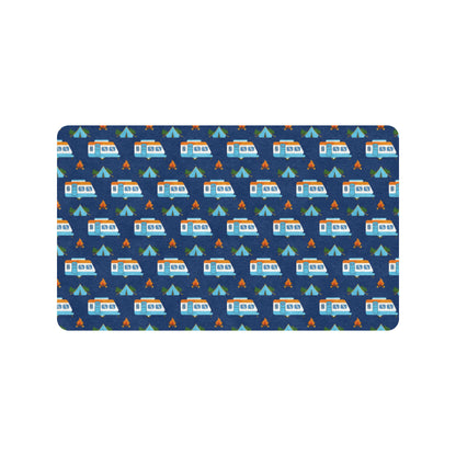 Camper Pattern Camping Themed No 3 Print Rubber Doormat