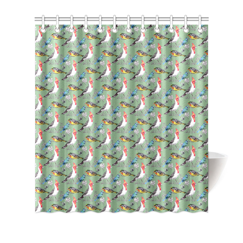 Birds Pattern Print Design 07 Shower Curtain