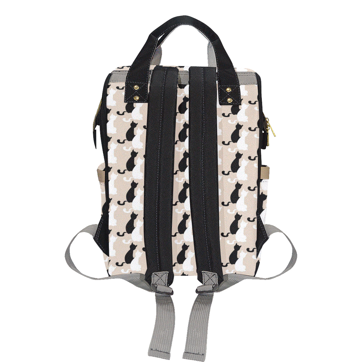 Cat Pattern Print Design 04 Diaper Bag Backpack